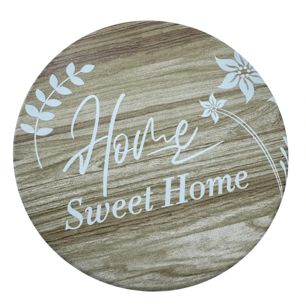 Home Sweet Home Bamboo Cutting Board‎ & Cork Backed Coasters Housewarming Set